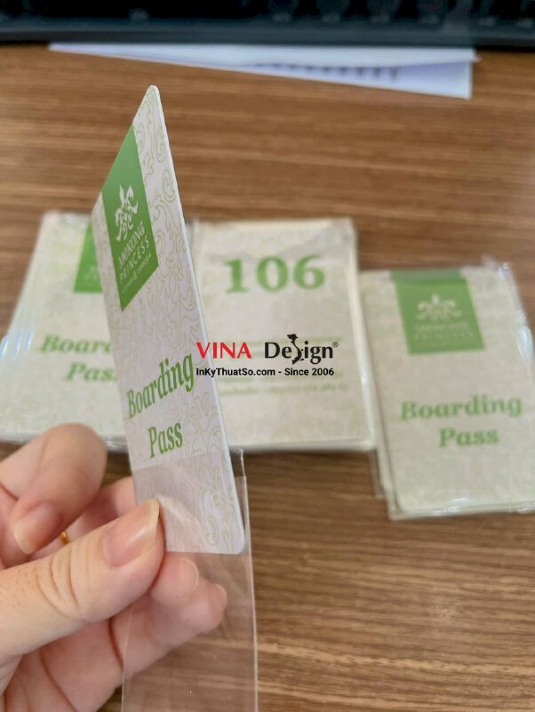 In card nhựa Boarding Pass thẻ lên tàu, thuyền, xe du lịch chuyên dùng cho các công ty lữ hành - INKTS2368