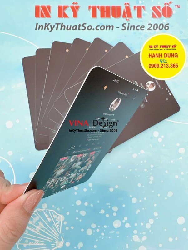 In card Tiktok, in card nhựa TikToker chuyên cắt tóc cho nghệ sĩ - INKTS936