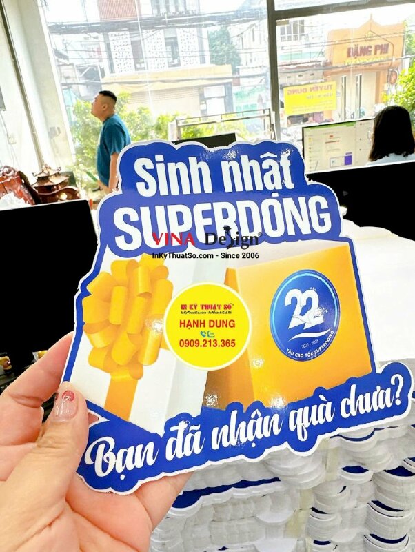 In Formax trang trí quầy bán vé Mừng sinh nhật 22 tuổi Hệ thống tàu cao tốc - INKTS2393