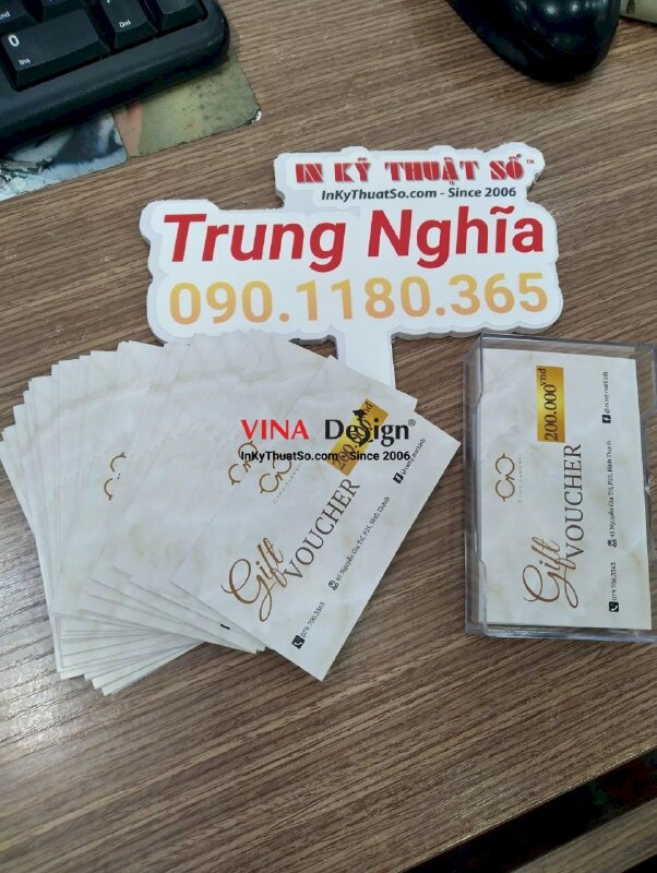 In gift voucher cửa hàng kính mắt, phiếu quà tặng tiệm mắt kính - INKTS566