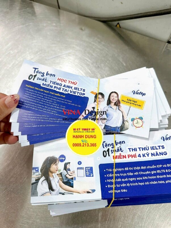 In Gift Voucher giảm giá cho Trung tâm luyện thi IELTS, hệ thống trung tâm Anh ngữ - INKTS2390