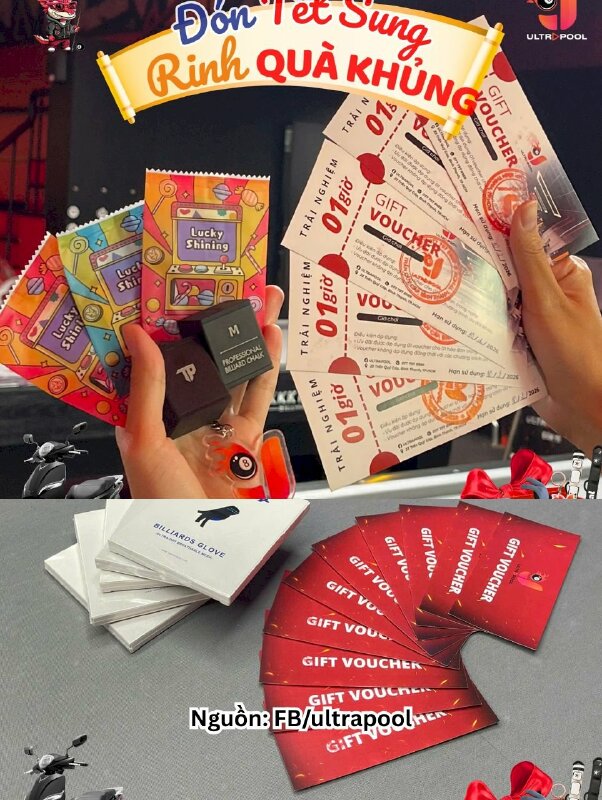 In Gift Voucher phiếu giảm giá cho bida Billiards club - INKTS2209