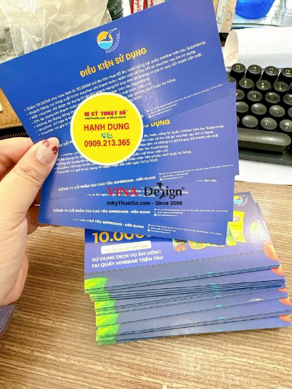 In Gift Voucher phiếu giảm giá khu quầy ăn uống cho hệ thống Tàu cao tốc - INKTS2392