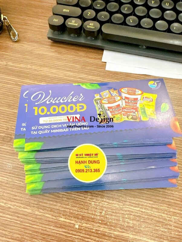 In Gift Voucher phiếu giảm giá khu quầy ăn uống cho hệ thống Tàu cao tốc - INKTS2392