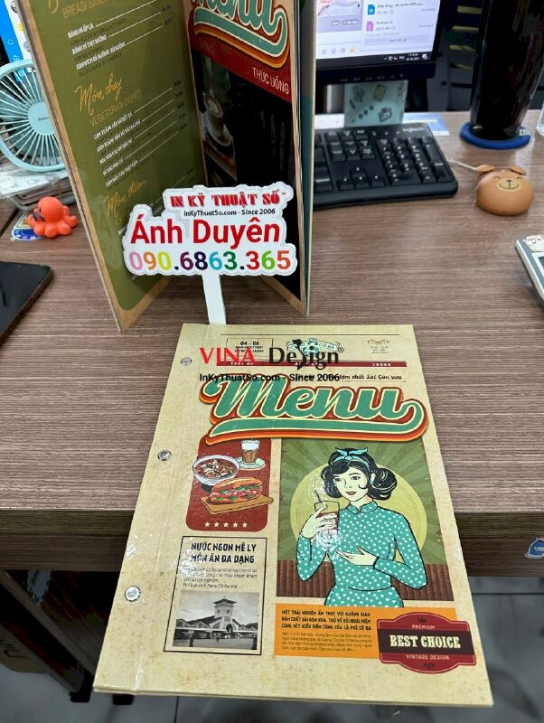 In menu quán cafe phong cách Retro Cô Ba Sài Gòn (Classique Saigon) - INKTS492