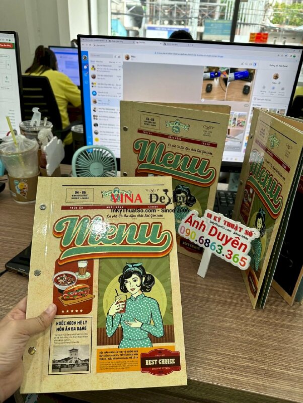 In menu quán cafe phong cách Retro Cô Ba Sài Gòn (Classique Saigon) - INKTS492