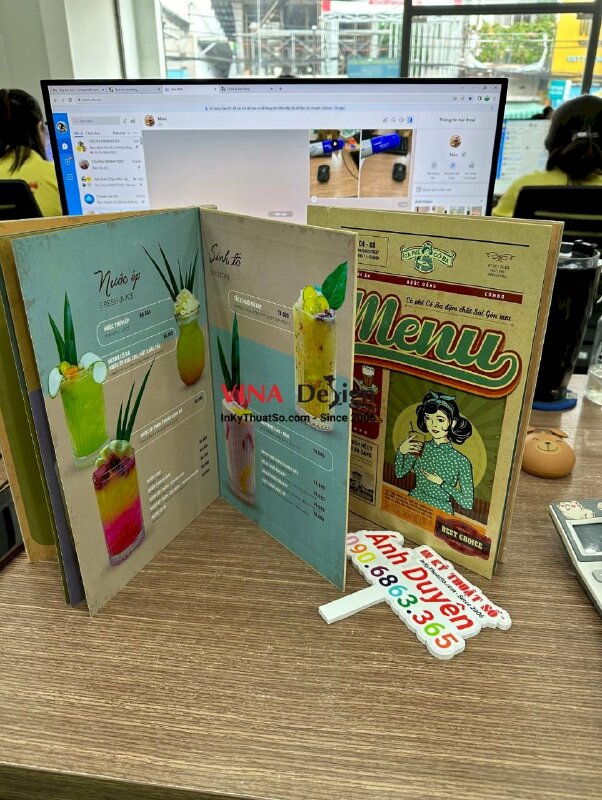In menu quán cafe phong cách Retro Cô Ba Sài Gòn (Classique Saigon) - INKTS492