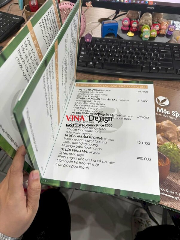 In menu Spa thảo dược, menu Formex dán gói - INKTS2215