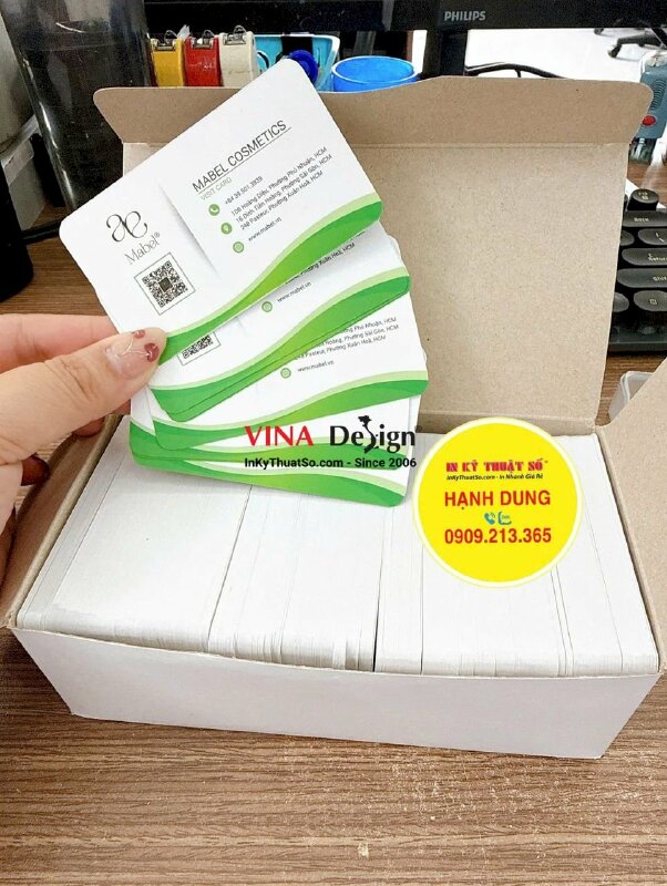 In namecard Offset bo góc cho thương hiệu mỹ phẩm chăm sóc da - INKTS2387