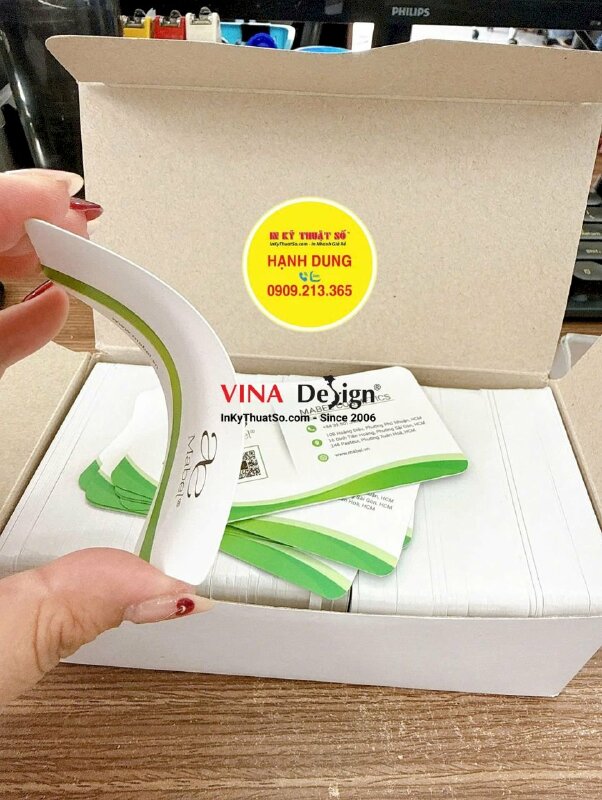 In namecard Offset bo góc cho thương hiệu mỹ phẩm chăm sóc da - INKTS2387