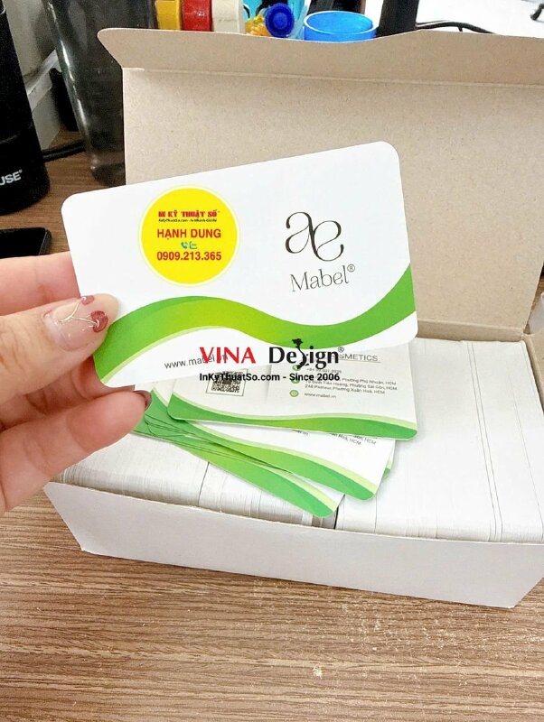 In namecard Offset bo góc cho thương hiệu mỹ phẩm chăm sóc da - INKTS2387