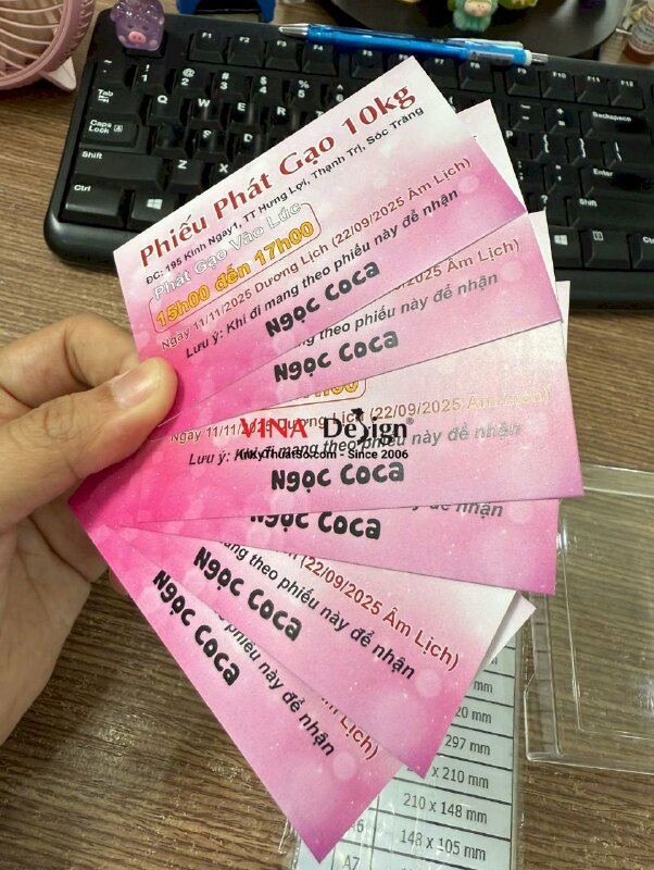 In phiếu phát gạo từ thiện, in số lượng ít theo yêu cầu - INKTS2218
