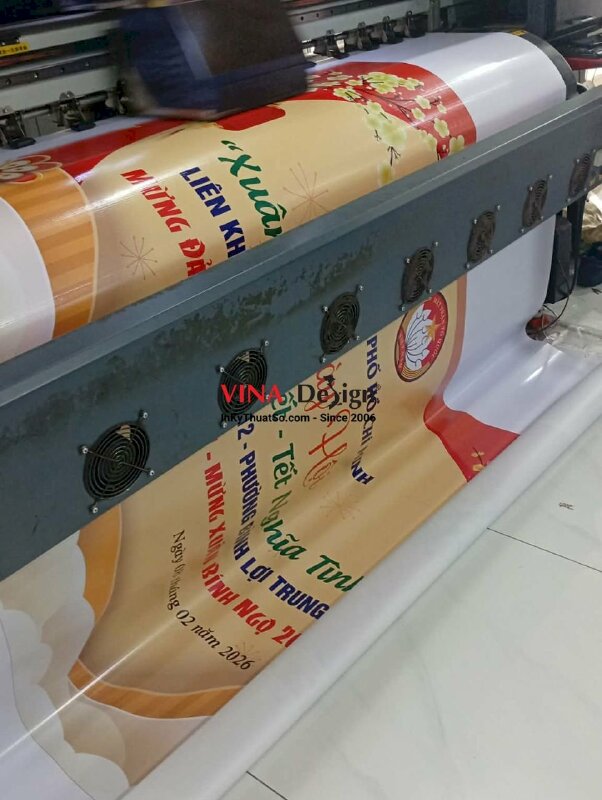In phông nền sự kiện Ngày Hội Xuân Đoàn Kết Tết Nghĩa Tình, bạt hiflex khổ lớn - INKTS2730