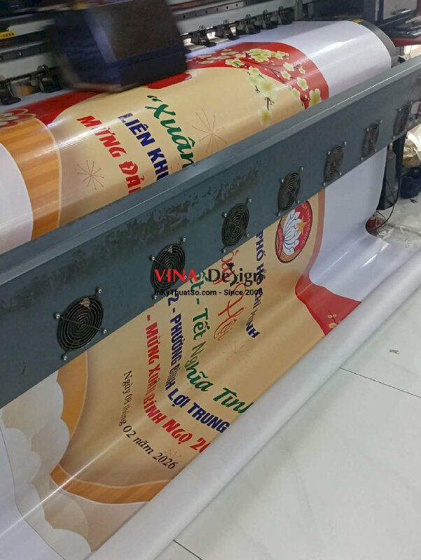 In phông nền sự kiện Ngày Hội Xuân Đoàn Kết Tết Nghĩa Tình, bạt hiflex khổ lớn - INKTS2730