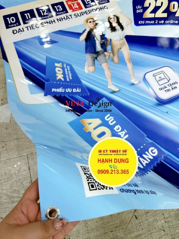 In Poster standee Đại tiệc Sinh nhật hệ thống tàu cao tốc - INKTS2395