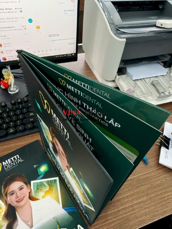 In quyển menu lò xo bảng giá dịch vụ nha khoa Dental Services - INKTS2210