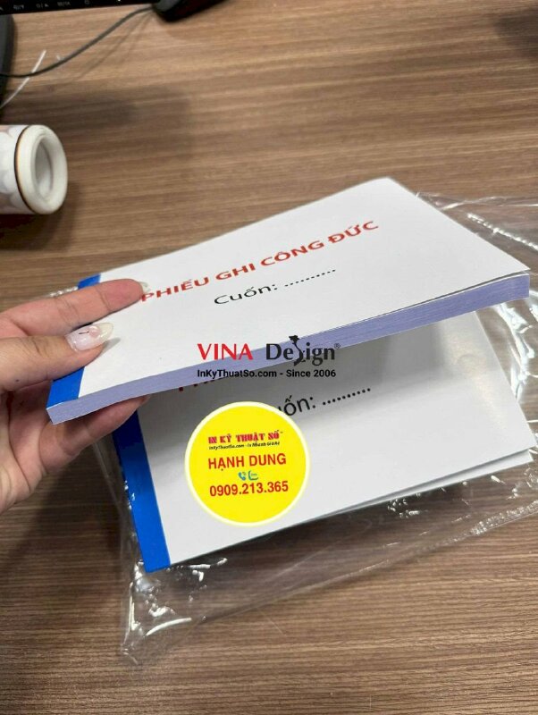 In quyển phiếu ghi công đức cho tu viện Phật giáo, hàng gửi đi Gia Lai từ TPHCM - INKTS2639