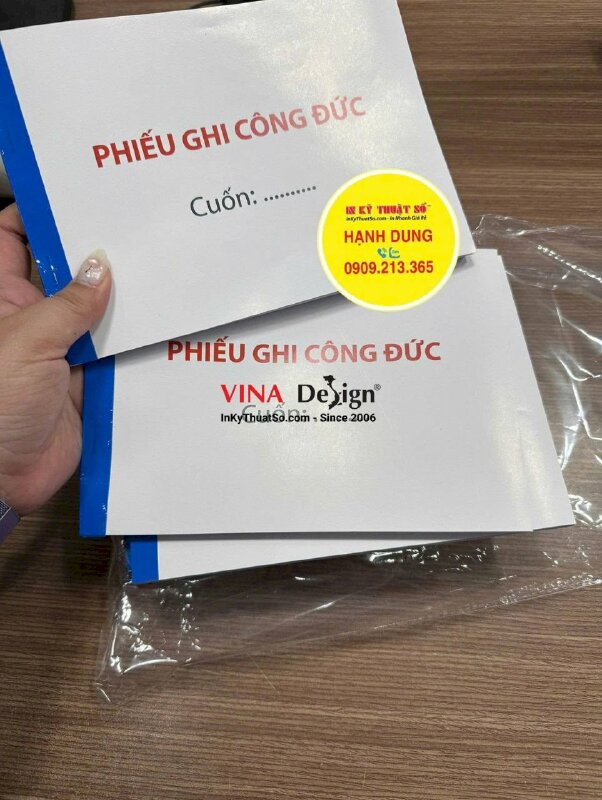 In quyển phiếu ghi công đức cho tu viện Phật giáo, hàng gửi đi Gia Lai từ TPHCM - INKTS2639