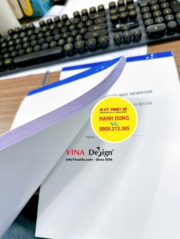 In quyển phiếu giao hàng kiêm bảo hành, biểu mẫu 2 liên khổ A4 - INKTS2383