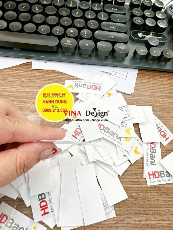 In tem UV DTF logo ngân hàng dán quà tặng - INKTS2388