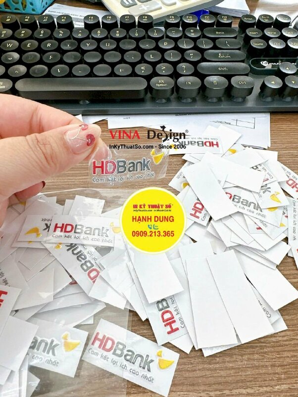 In tem UV DTF logo ngân hàng dán quà tặng - INKTS2388