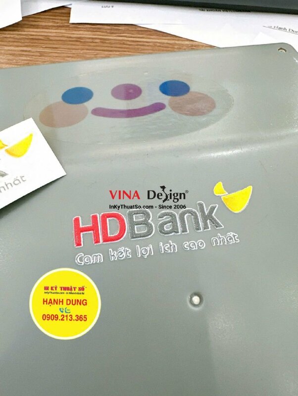 In tem UV DTF logo ngân hàng dán quà tặng - INKTS2388