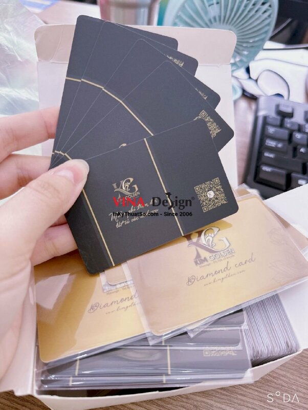 In thẻ khách hàng thân thiết VIP diamond card cho massage trị liệu cổ truyền - INKTS591