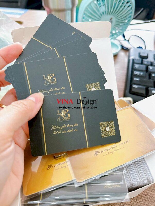 In thẻ khách hàng thân thiết VIP diamond card cho massage trị liệu cổ truyền - INKTS591