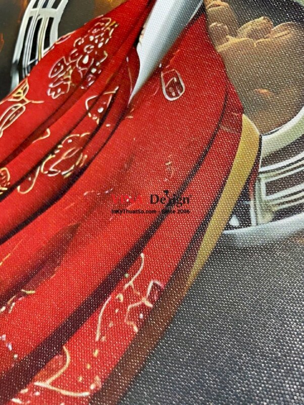 In tranh Canvas chừa biên khổ 60cm x 90cm mực dầu bóng, giao cuộn - INKTS2374