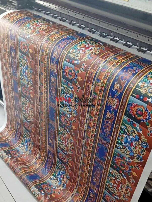 In tranh Canvas họa tiết Tây Tạng, in theo m2 - INKTS2734