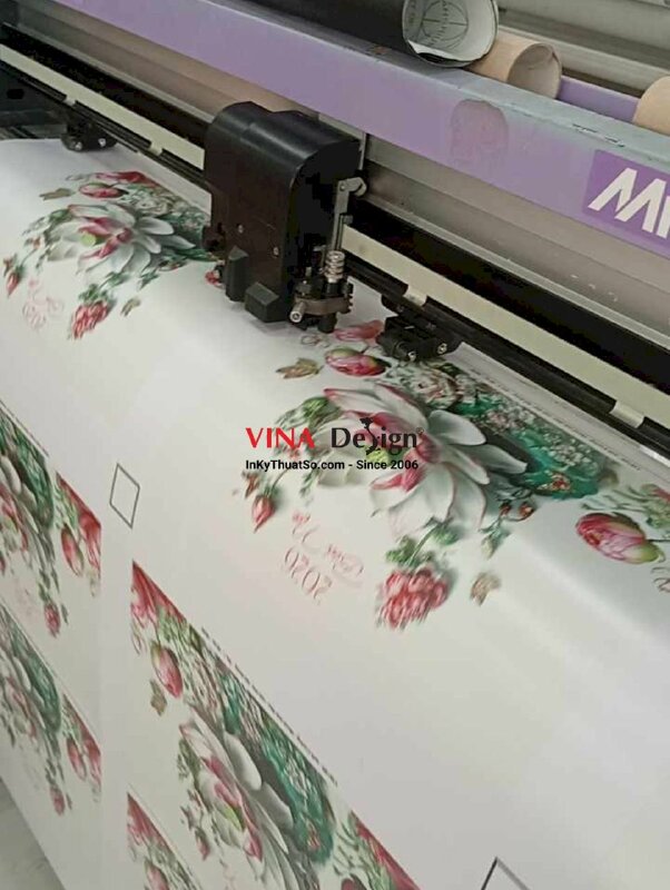 In trên chất liệu Formex hình ảnh hoa sen 3D - INKTS2741
