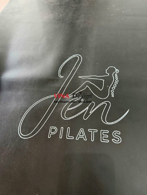 In UV lên da khách hàng cung cấp, in logo thương hiệu Pilates - INKTS2212