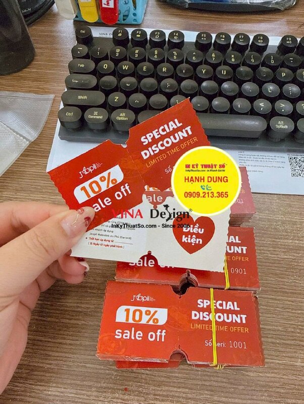 In Voucher giảm giá Special Discount làm quà tặng khách hàng chuỗi Nhà hàng Hàn Quốc - INKTS2633