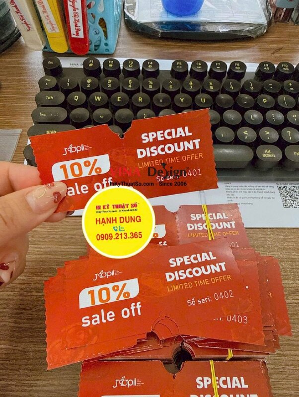 In Voucher giảm giá Special Discount làm quà tặng khách hàng chuỗi Nhà hàng Hàn Quốc - INKTS2633