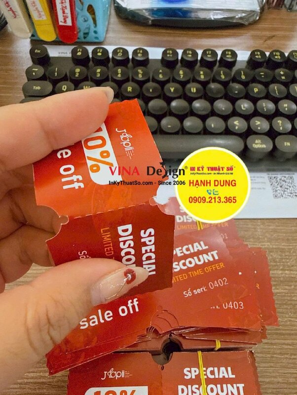 In Voucher giảm giá Special Discount làm quà tặng khách hàng chuỗi Nhà hàng Hàn Quốc - INKTS2633