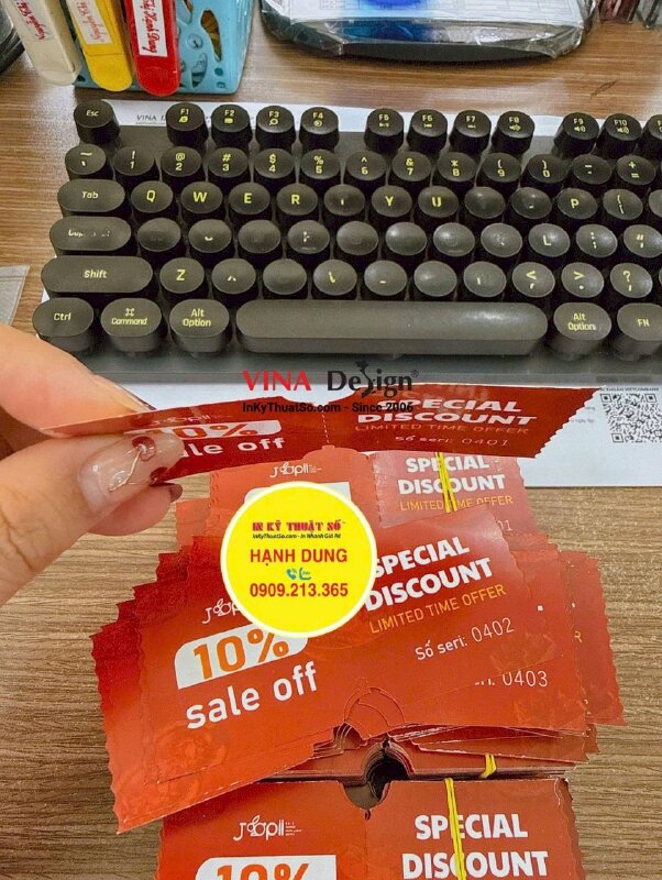 In Voucher giảm giá Special Discount làm quà tặng khách hàng chuỗi Nhà hàng Hàn Quốc - INKTS2633