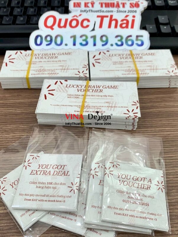 In voucher quán cafe, in voucher giảm giá cho đơn hàng mua - INKTS1039