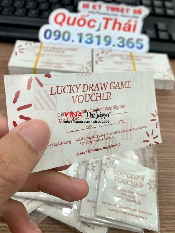 In voucher quán cafe, in voucher giảm giá cho đơn hàng mua - INKTS1039