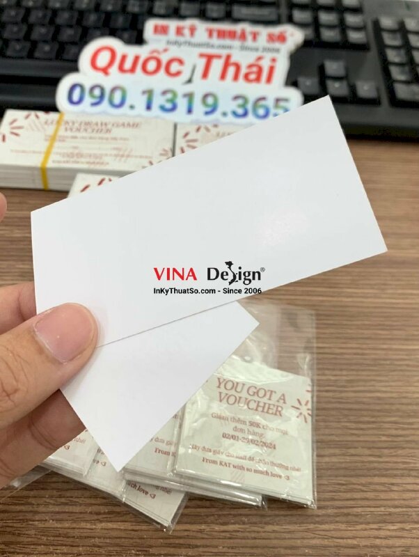 In voucher quán cafe, in voucher giảm giá cho đơn hàng mua - INKTS1039