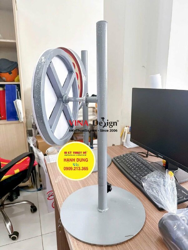 Làm vòng quay may mắn quà tặng sự kiện, chân sắt tròn cứng cáp - INKTS2386
