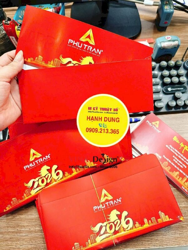 Set bao thư & thiệp Tết tặng khách hàng, đối tác cho công ty bất động sản - INKTS2644