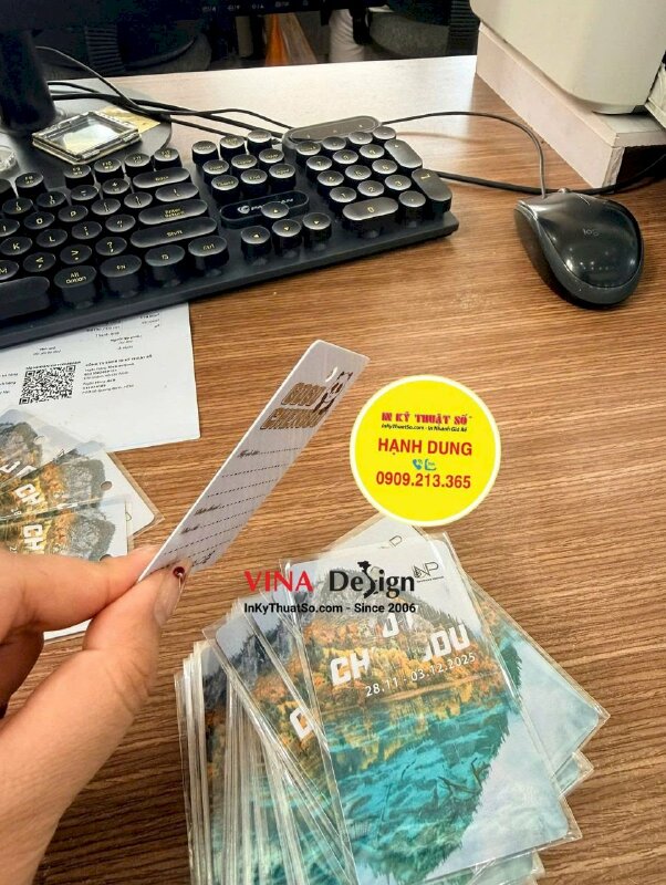 Thẻ hành lý in logo, làm tag hành lý, tag vali in logo bằng nhựa - INKTS2637