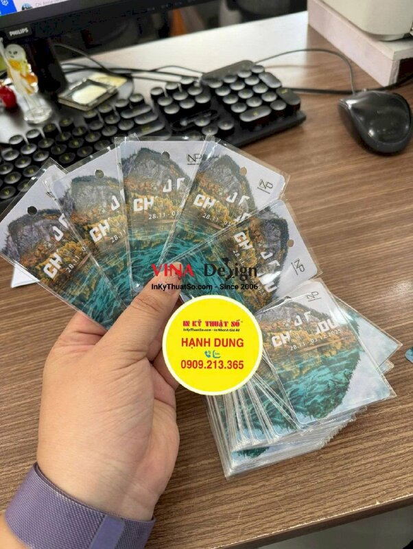Thẻ hành lý in logo, làm tag hành lý, tag vali in logo bằng nhựa - INKTS2637
