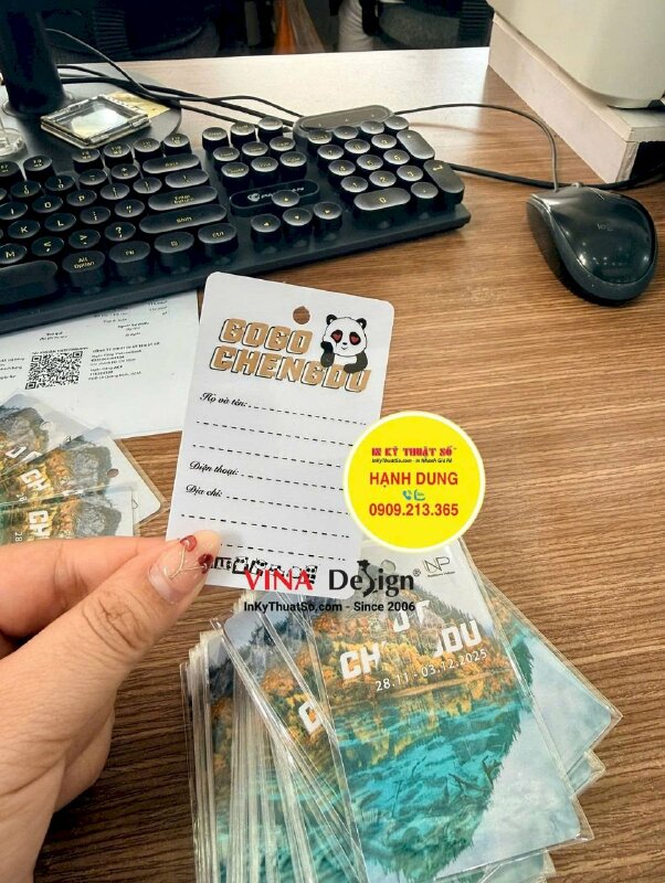 Thẻ hành lý in logo, làm tag hành lý, tag vali in logo bằng nhựa - INKTS2637
