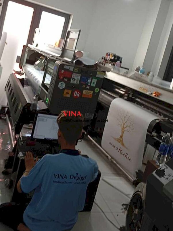 Tranh cây in dấu vân tay cho sự kiện khai trương cửa hàng, in vải Canvas dầu mờ - INKTS2739