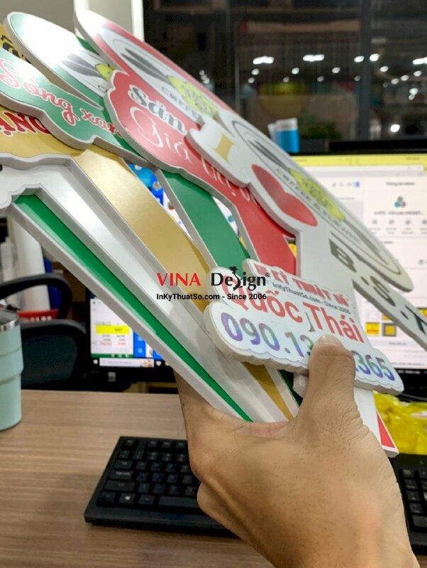 In bảng chụp hình cầm tay, hashtag cầm tay check in quán cafe & hoa - INKTS1048