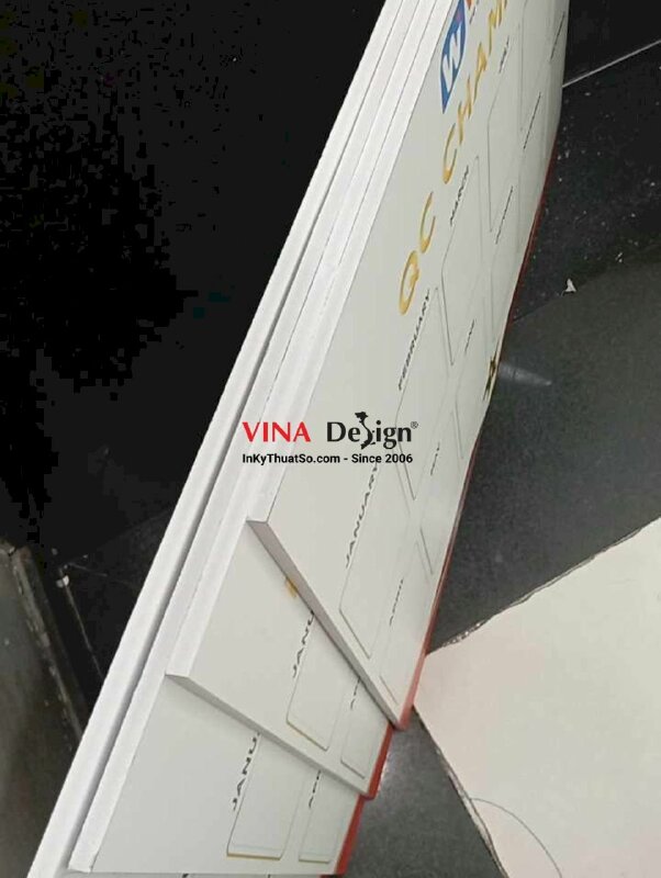 In bảng QC Champion, bảng thành tích nhân viên theo tháng, in Formex dày - INKTS2757