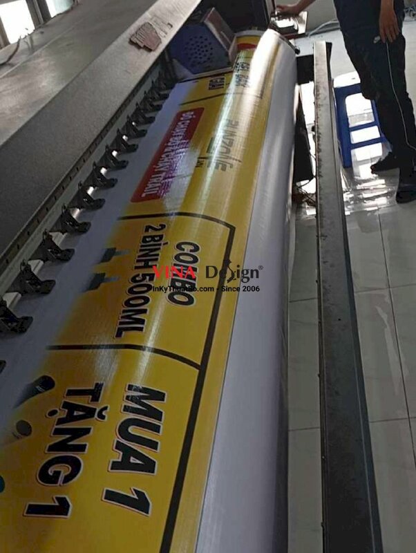 In băng rôn khuyến mãi treo ngang trước cửa hàng, store, in bạt hiflex mực dầu - INKTS3702