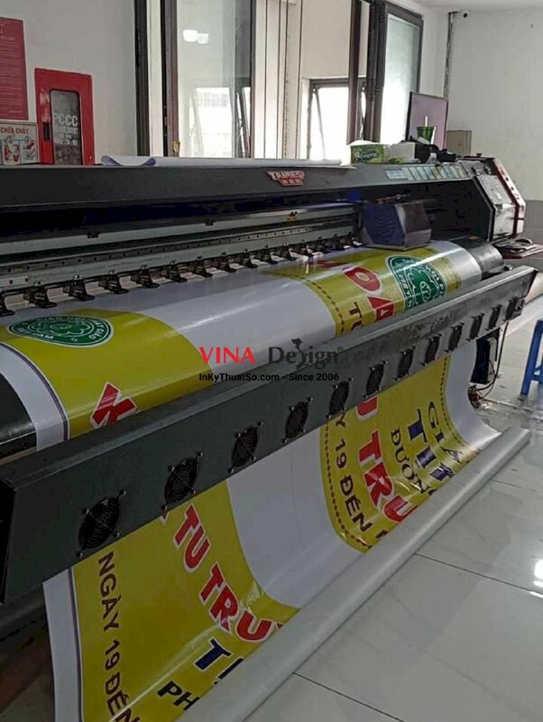 In băng rôn Phật giáo Khóa tu Khất sĩ tại Tịnh Xá, in bạt hiflex mực dầu - INKTS2763