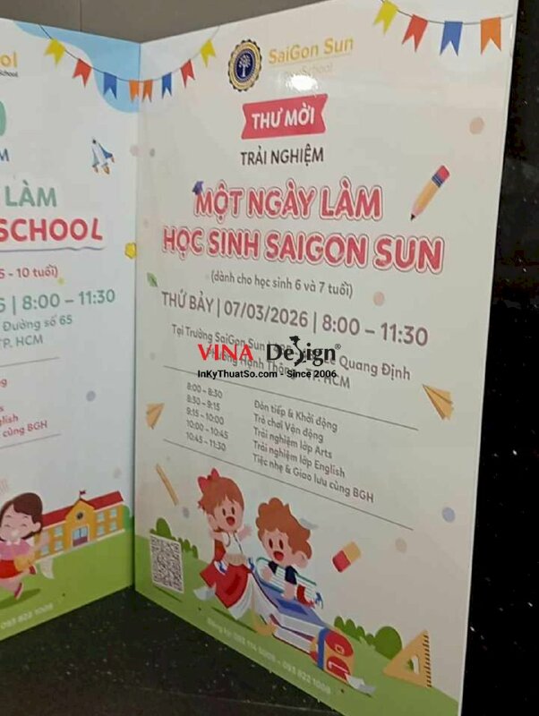 In bảng thông tin mời tham dự lớp học trải nghiệm trường tiểu học quốc tế, in Formex poster - INKTS3684